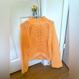 free people orange/creamsicle sweater 🍊